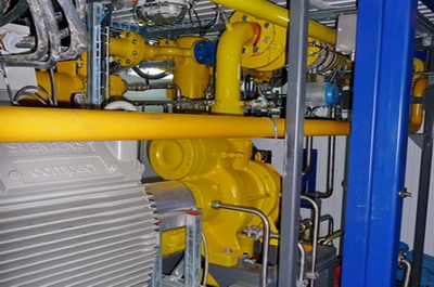 Compressor unit inside enclosure